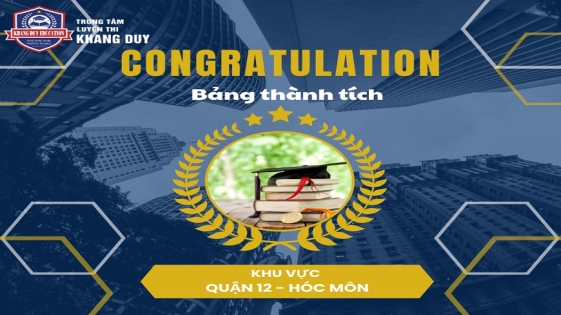 Bảng Thành Tích KHU VỰC QUẬN 12 HÓC MÔN 2023